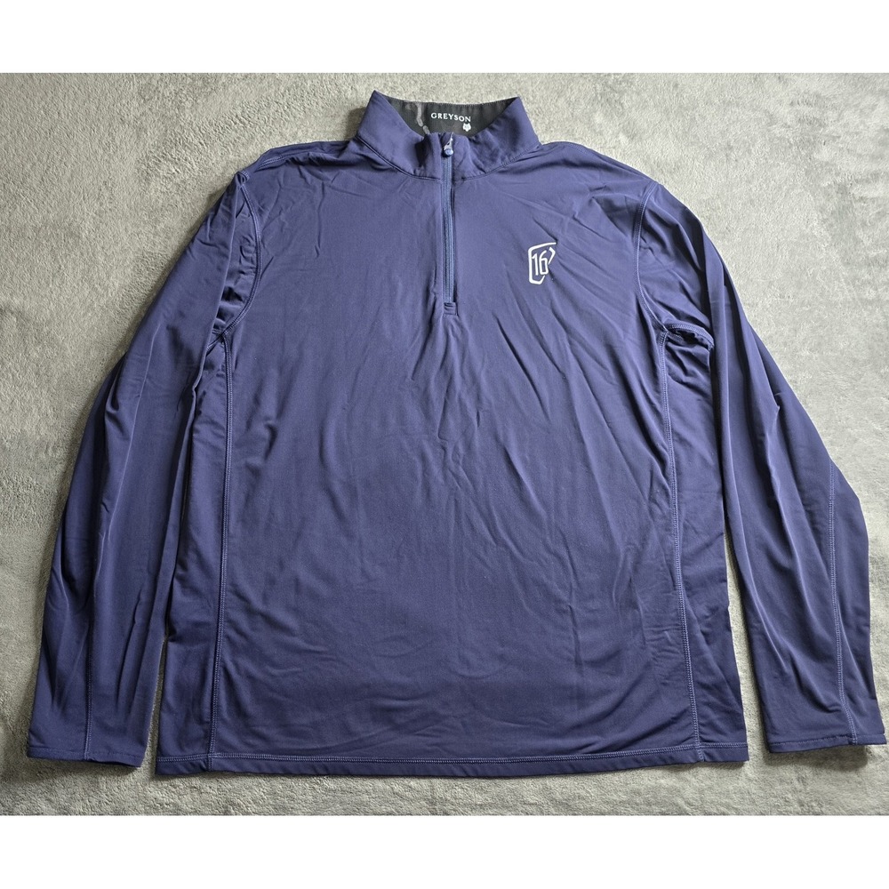 Greyson Golf 1/4 Zip Pullover Mens XL Navy Blue Phoenix Open Performance Logo